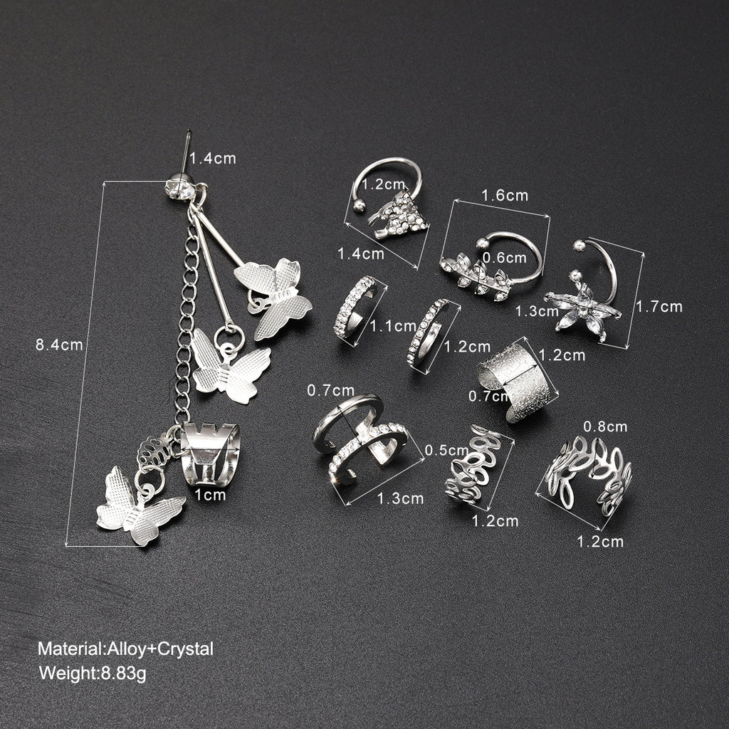 Damen Ohrringe Set mit kreativen Designs und funkelnden Akzenten Shop Nory
