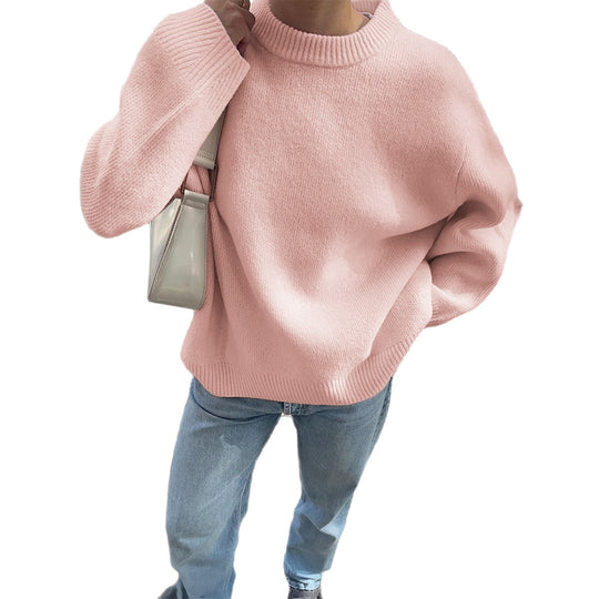 Damen nan Oversize-Feinstrickpullover mit Stehkragen, verlängerter Rückenpartie und Ballonärmeln Shop Nory