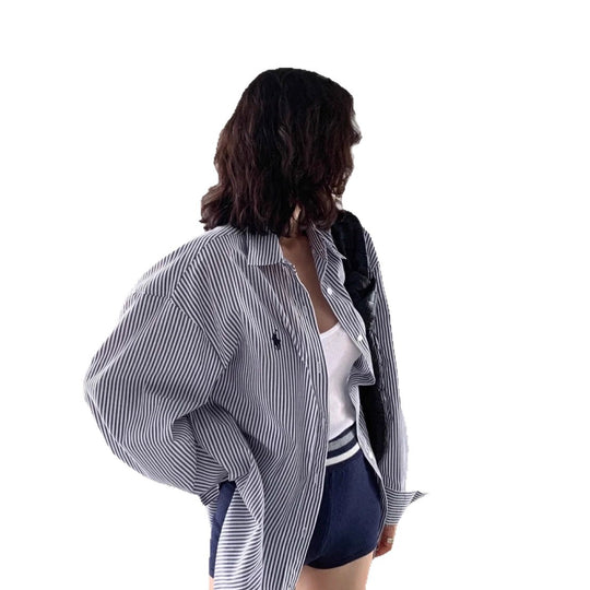 Damen Gestreiftes Button-Down Hemd Shop Nory