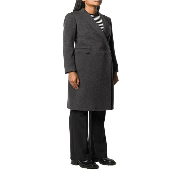 Damen Schlanker Tailoring-Longcoat mit Schalkragen, taillierter Nahtführung und verdeckter Knopfleiste Shop Nory