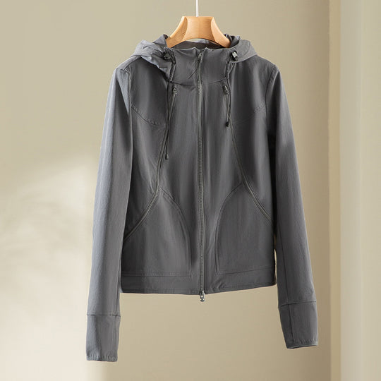 Damen Kapuzen-Softshelljacke mit Zwei-Wege-Reißverschluss und ergonomischer Schnitt Shop Nory