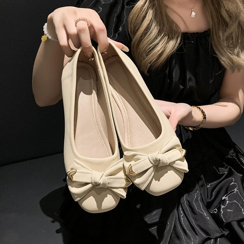 Damen Ballerinas mit elegantem Schleifen-Detail und weichem Fußbett