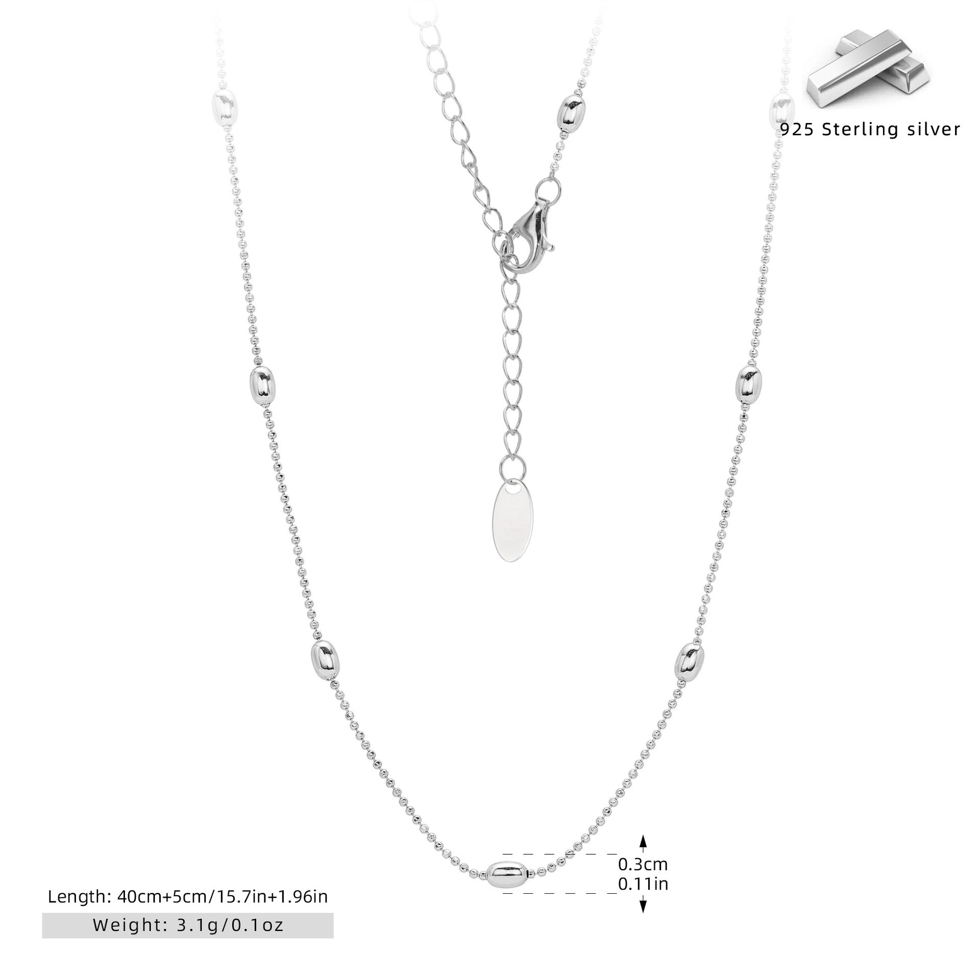 Damen feine Halskette mit geschmeidigen Perlen und modernem Design Shop Nory
