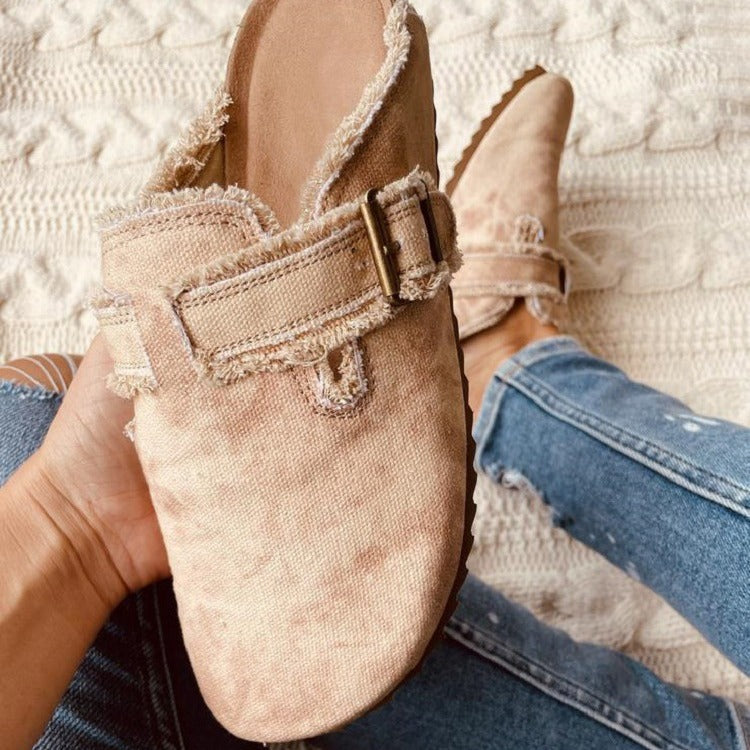 Damen Clogs mit lässigem Camouflage-Design und weichem Fußbett