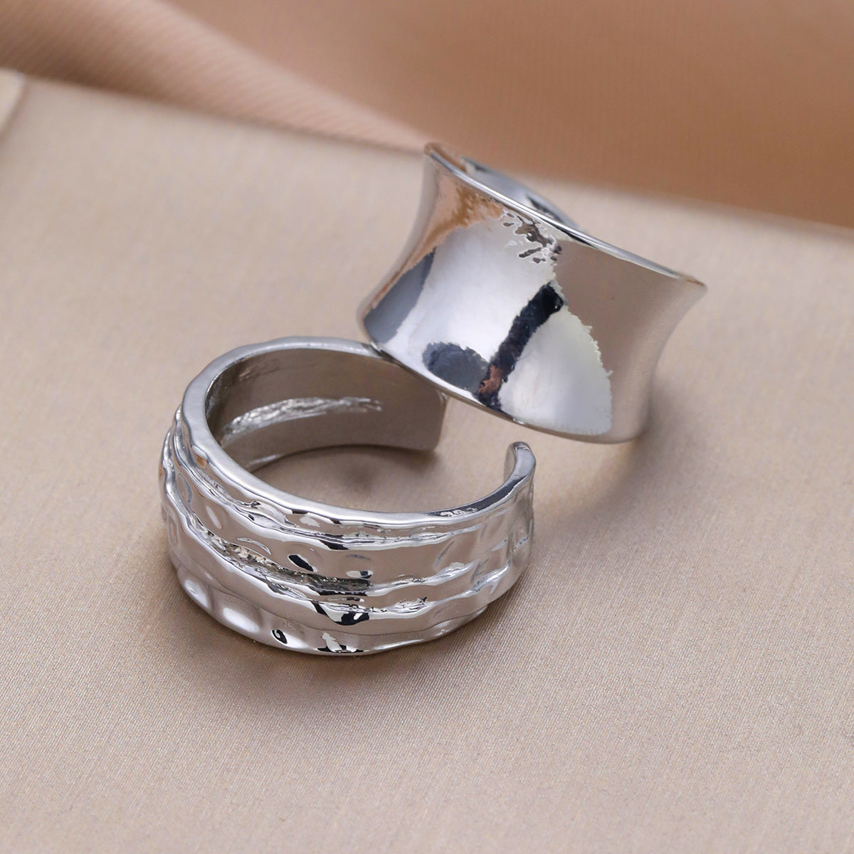 Damen Ring Set mit modernem Strukturdesign Shop Nory