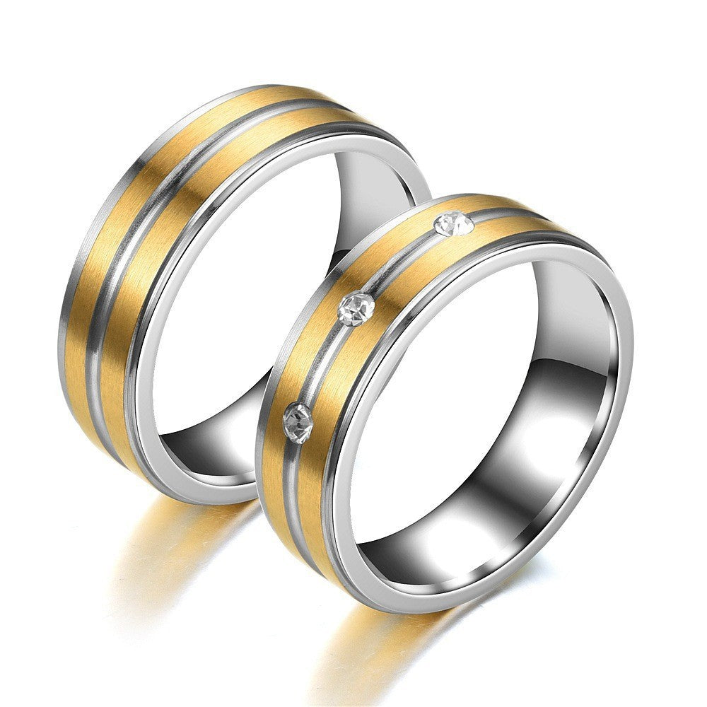 Herren Ring mit zwei eleganten Oberflächenstrukturen und feinen Akzenten Shop Nory