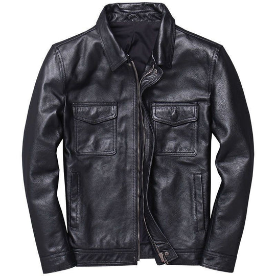 Herren Lederjacke im Fieldjacken-Schnitt mit aufgesetzten Brusttaschen Shop Nory