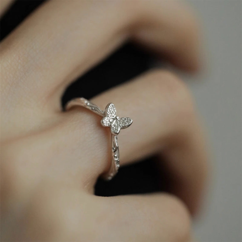 Damen filigraner Ring mit Schmetterlingsdesign Shop Nory