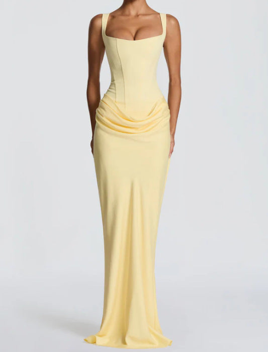 Damen elegantes Abendkleid mit raffinierten Drappierungen