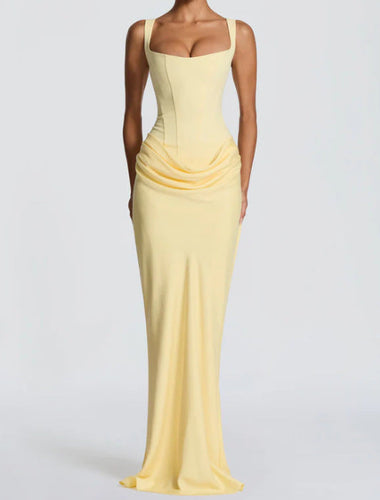 Damen elegantes Abendkleid mit raffinierten Drappierungen