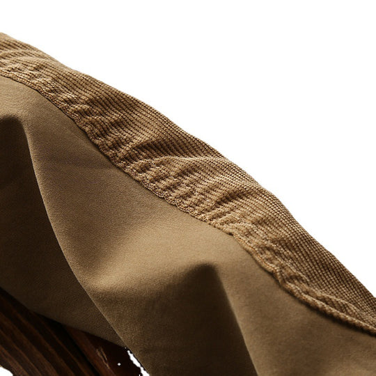 Herren leichte Bomberjacke mit Cord‑Einsätzen, Stehkragen und gerippten Bündchen Shop Nory