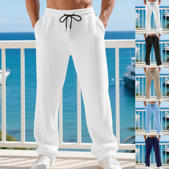 Herren Sportliche Freizeithose mit elastischem Bund und strukturiertem GewShopnorye