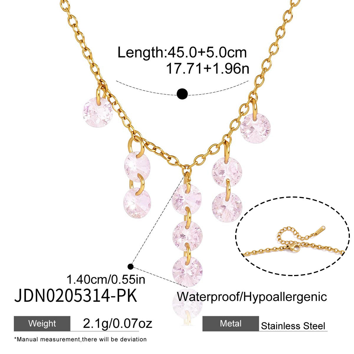 Damen Halskette mit funkelnden Zirkonia-Anhängern und hochwertiger Edelstahlverarbeitung Shop Nory
