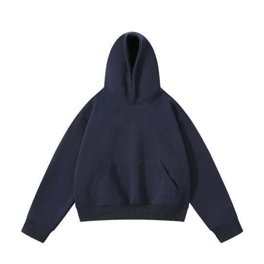 Unisex schwerer Oversize-Kapuzenpullover mit doppellagiger Kapuze Kängurutasche und breitem Rippbund Shop Nory