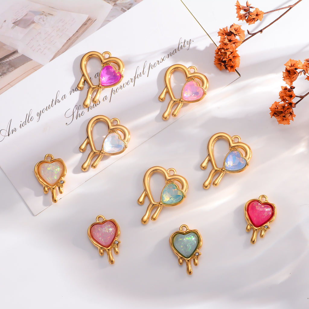 Damen Schmuckanhänger mit schmelzendem Herzdesign Shop Nory
