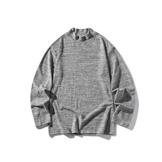 Unisex Feinstrick-Mockneck-Pullover mit melierter Struktur und relaxed Fit Shop Nory