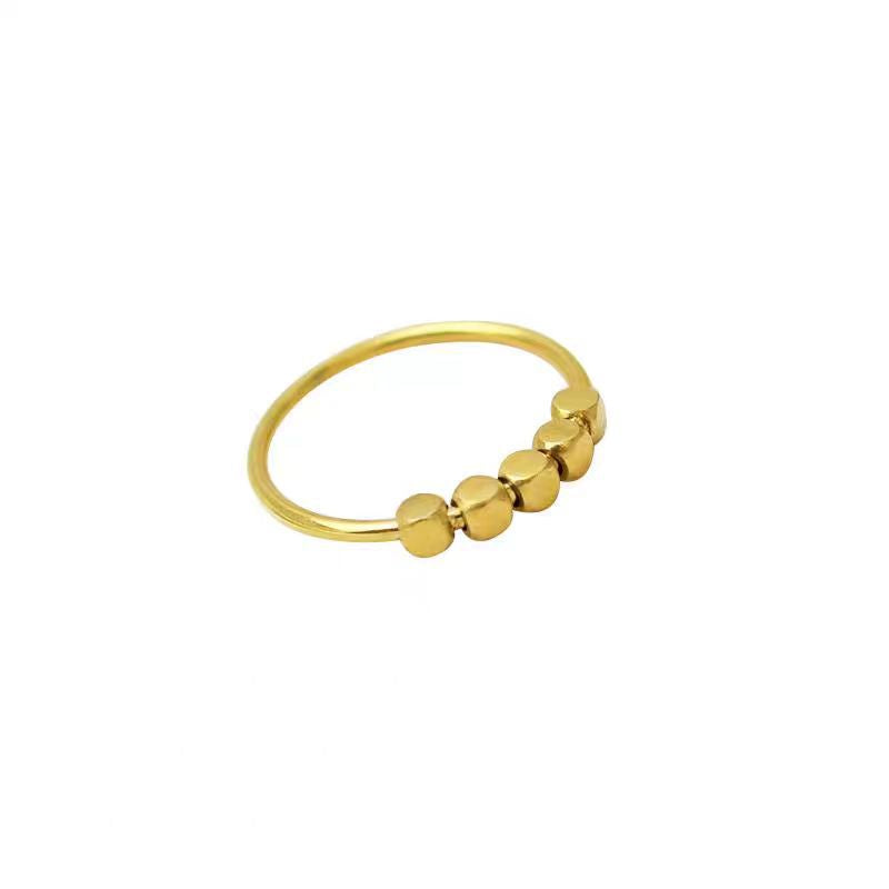 Damen Minimalistische Perlen Stapelring Shop Nory