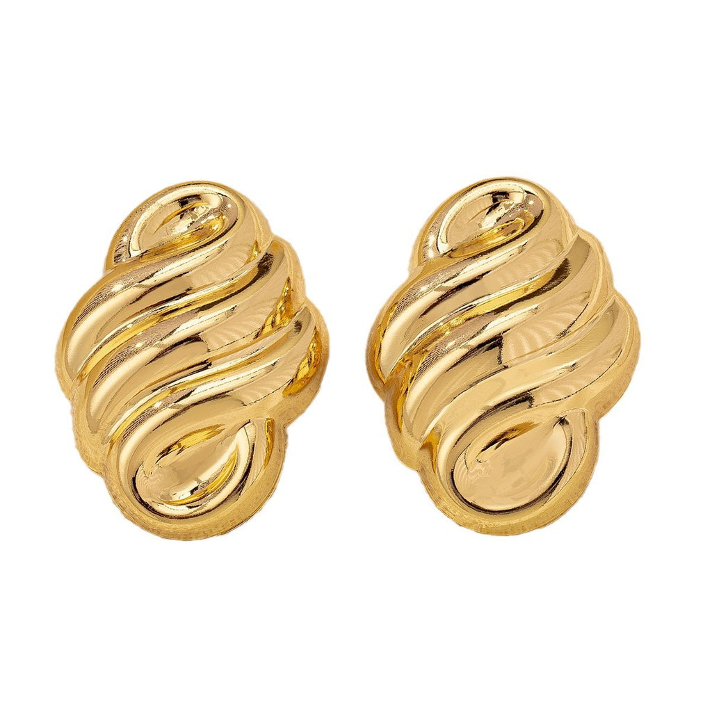 Damen Ohrringe mit elegantem Wellenmuster Shop Nory