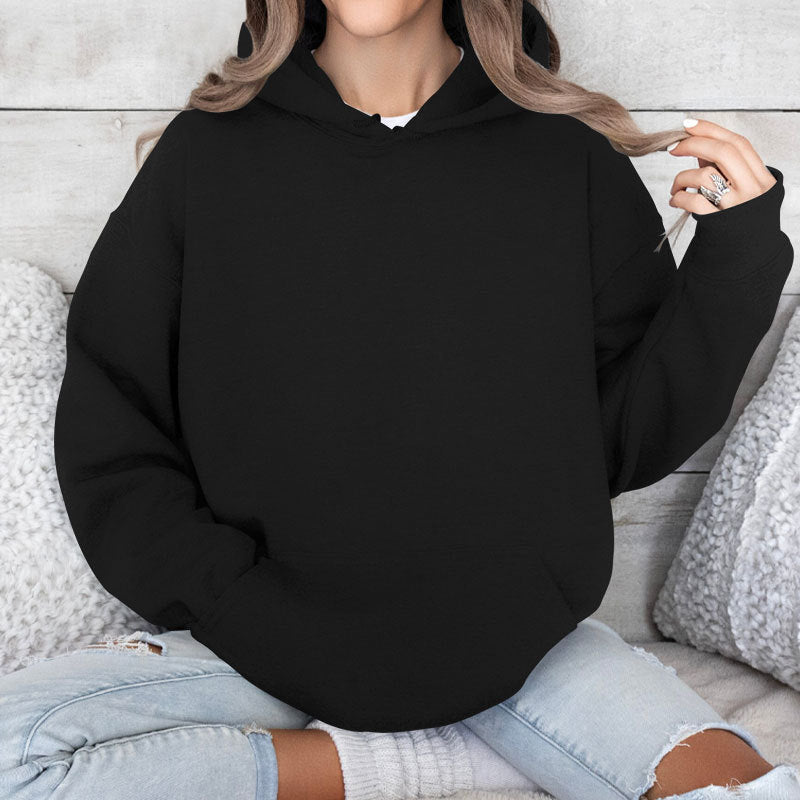 Damen Oversize-Kapuzenpullover im Cozy-Stil mit Kängurutasche und gerundetem Saum Shop Nory