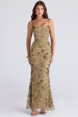 Damen Glamouröses Abendkleid mit funkelnden Pailletten Shopnory