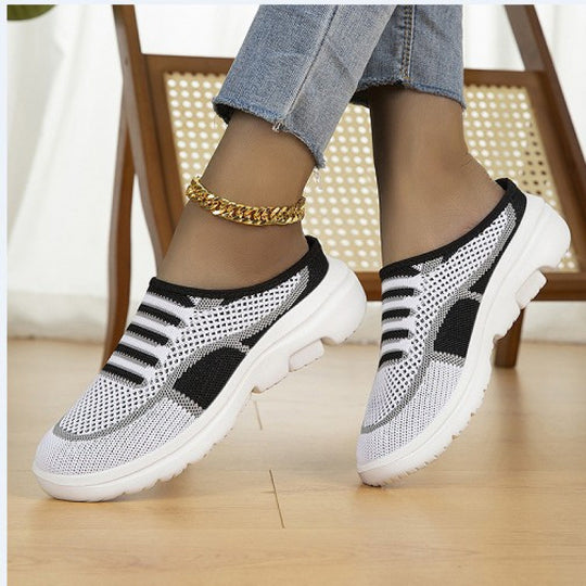 Damen Slip-on Strick-Sneaker Clog mit atmungsaktiver Maschenoberfläche und leichter Profilsohle Shop Nory