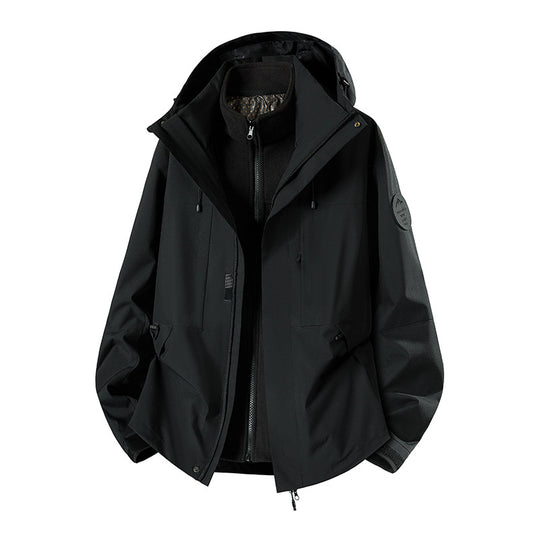 Herren Wetterfeste technische Softshell‑Trekkingjacke mit Kapuze und isolierendem Inneneinsatz Shop Nory