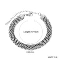 Damen Edelstahl Gliederhalskette mit verstellbarem Verschluss Shop Nory