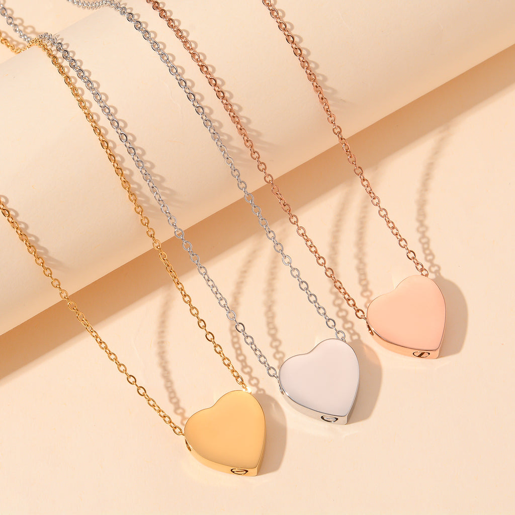 Damen Halskette mit gravierbarem Herzanhänger aus hochwertigem Edelstahl Shop Nory