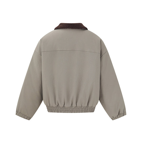 Unisex Boxy Blousonjacke mit Teddykragen und elastischem Saum Shop Nory