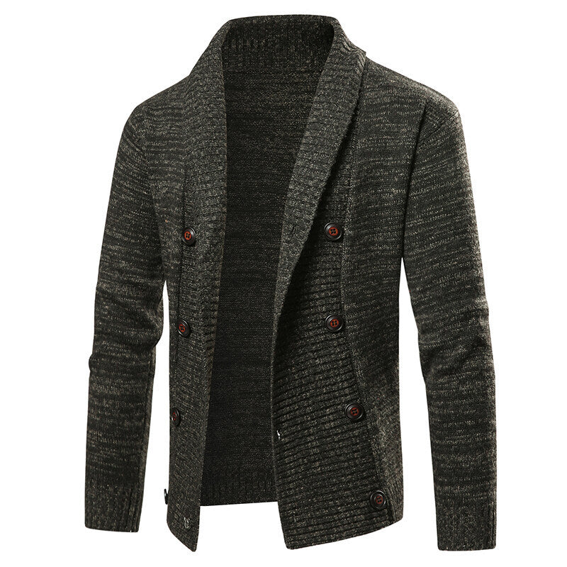 Herren Strickjacke mit Schalkragen und doppelter Knopfleiste Shop Nory