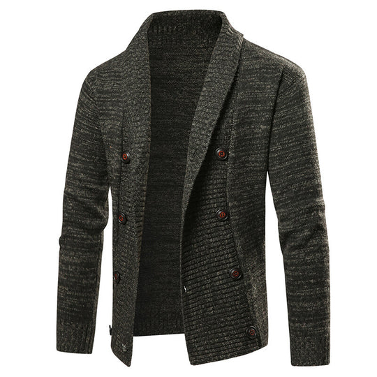 Herren Strickjacke mit Schalkragen und doppelter Knopfleiste Shop Nory