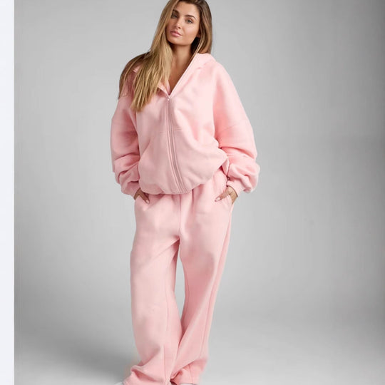 Damen Oversized Kapuzenjacke mit gemütlicher Passform und tiefen Taschen Shopnory