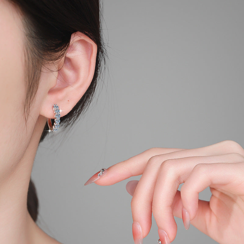Damen Ohrringe mit Glitzersteinbesatz Shop Nory