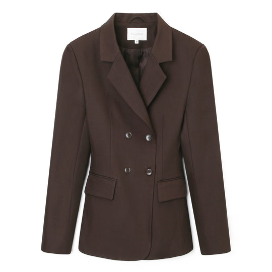 Damen Doppelreihiger taillierter Business‑Blazer mit Pattentaschen und fallendem Revers Shop Nory