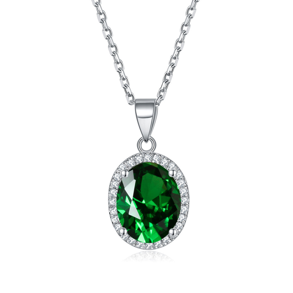 Damen eleganter Anhänger mit blauem Kristall Shop Nory
