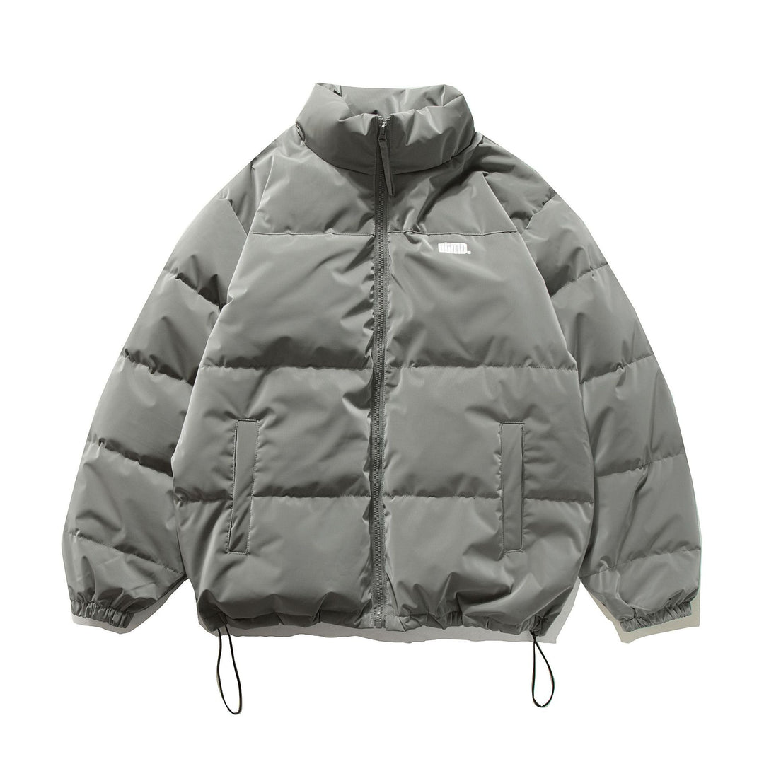 Unisex Kurzer Oversize Stepp-Puffer mit hohem Stehkragen und Kordelzug Shop Nory