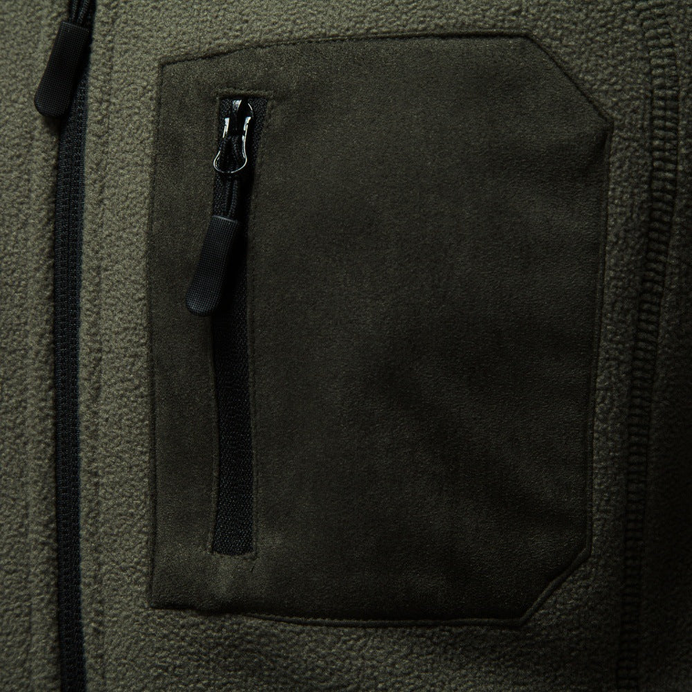 Herren Outdoor-Fleecejacke mit Stehkragen und Reißverschluss-Brusttasche Shop Nory