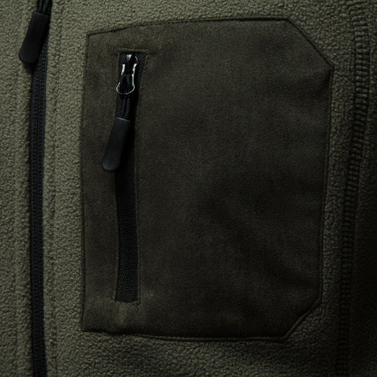Herren Outdoor-Fleecejacke mit Stehkragen und Reißverschluss-Brusttasche Shop Nory