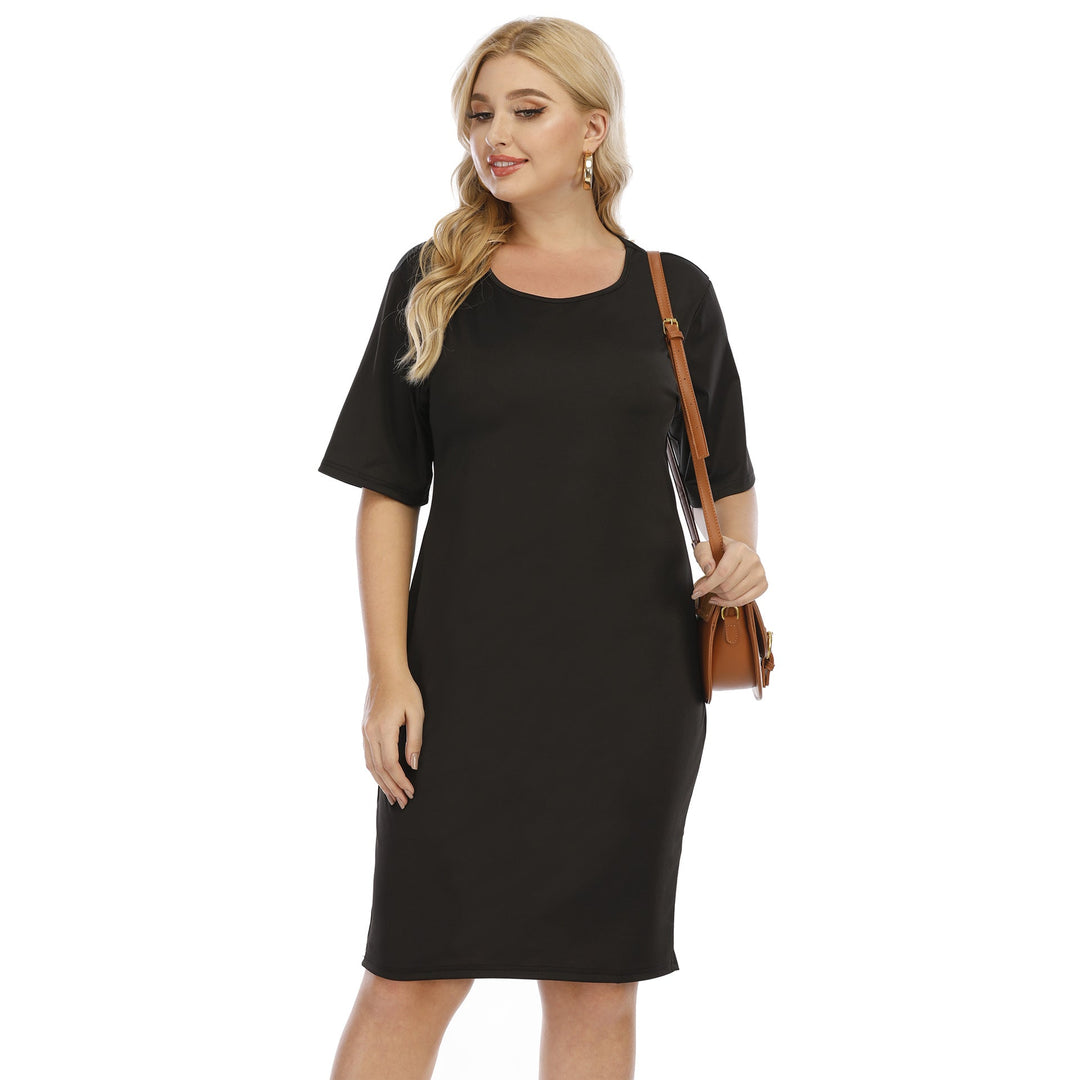 Damen komfortables Midi-Kleid mit lässigem Schnitt
