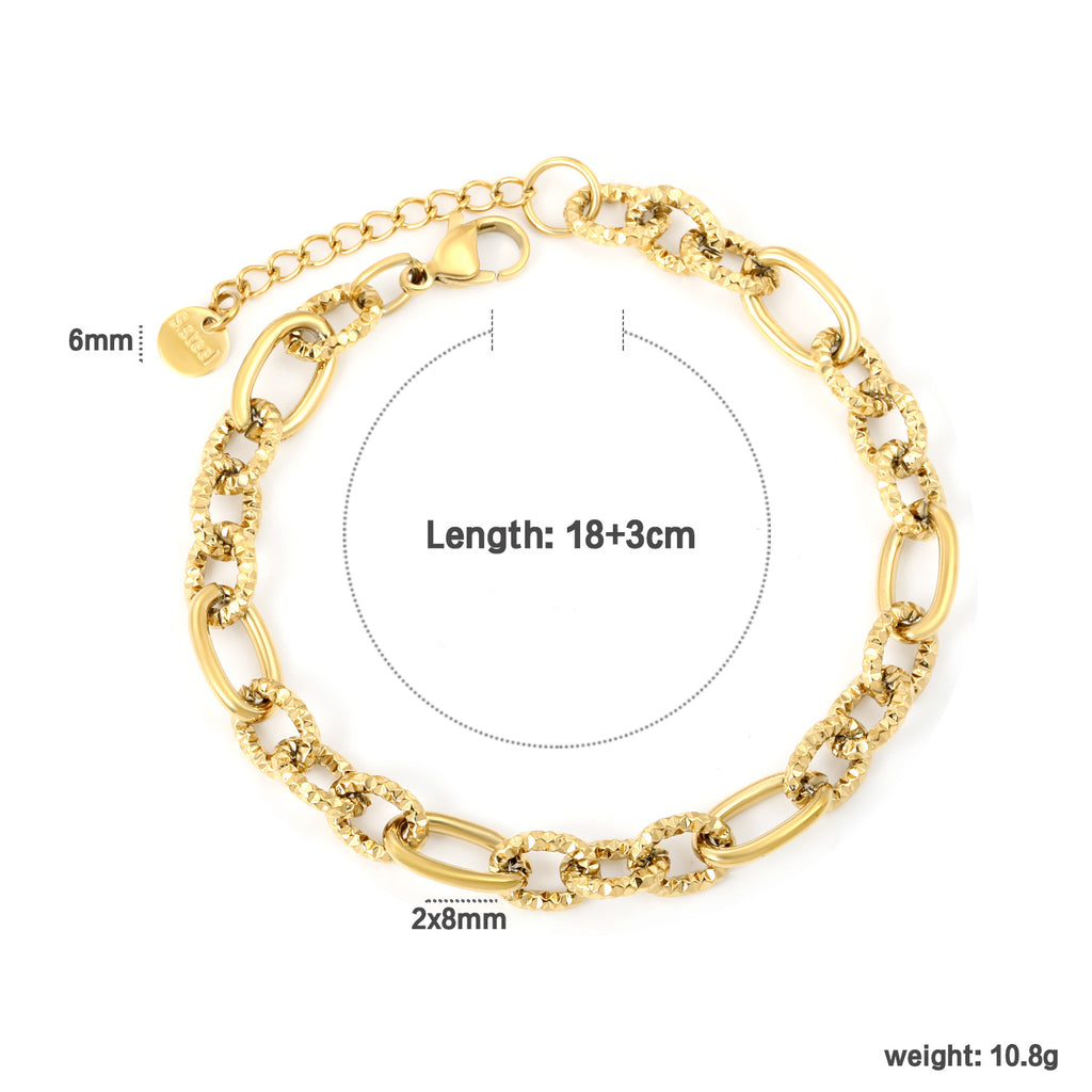 Damen Armband aus hochwertigem Edelstahl mit herzförmigen Anhängern Shop Nory