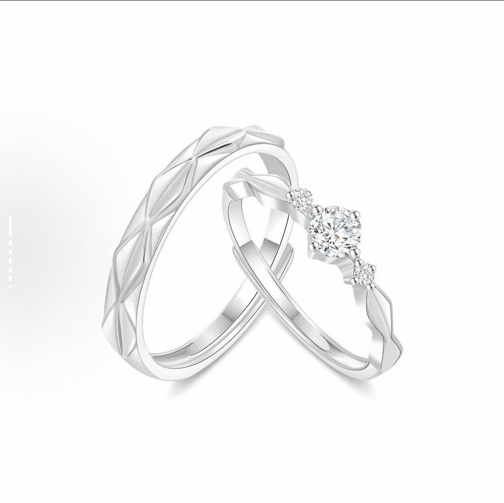 Damen Trauring-Set mit kunstvollem Design und funkelnden Zirkonia Shop Nory