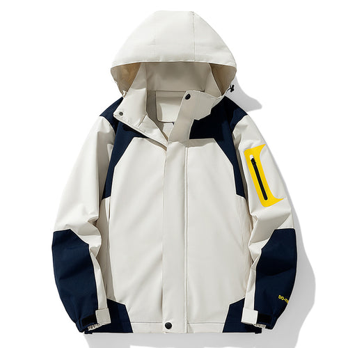 Herren Technische Outdoorjacke mit verstellbarem Kapuzenkragen Shop Nory