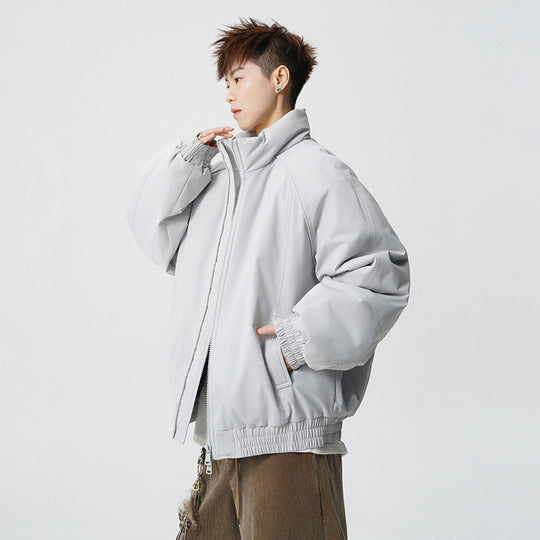 Herren Oversized Windjacke mit Stehkragen und elastischen Bündchen Shop Nory