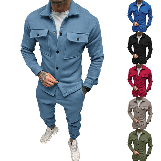 Herren Utility-Overshirt aus French-Terry mit Pattentaschen und Druckknopfverschluss Shop Nory