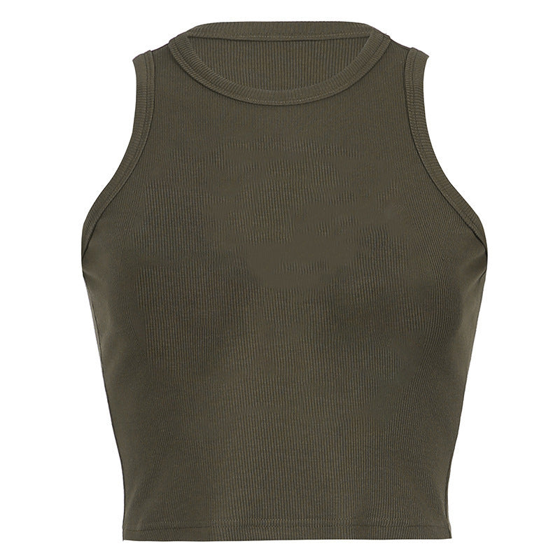 Damen Einfaches und bequemes Tanktop aus hochwertiger Baumwolle