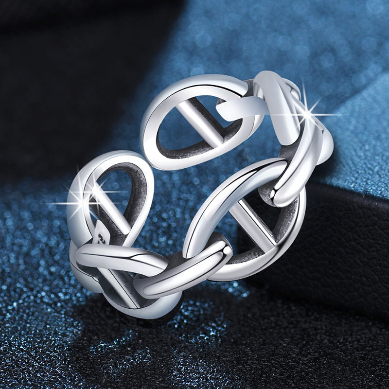 Damen Offener Kettenring aus hochwertigem Edelstahl Shop Nory