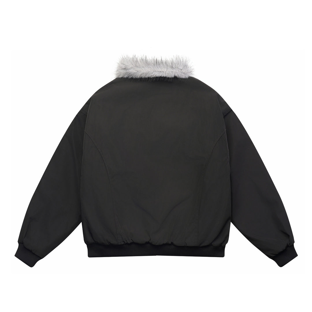 Herren Boxy-Bomberjacke mit kuscheligem Kunstfellkragen und winddichter Thermofütterung Shop Nory