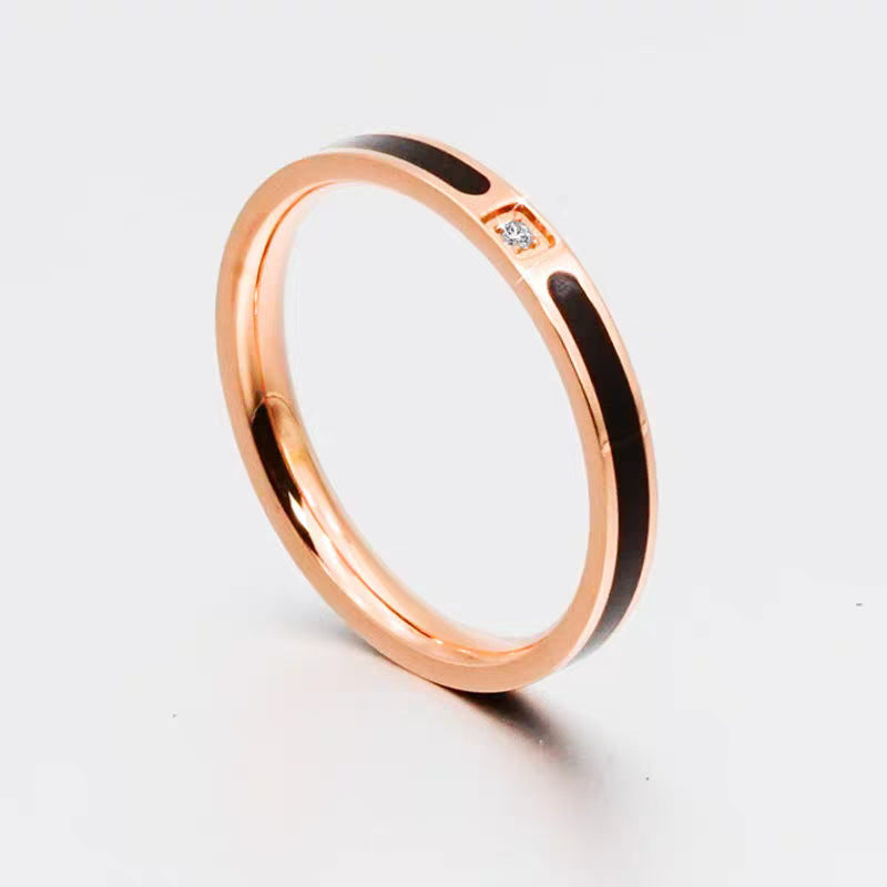Damen Elegante Zwei-Ton Edelstein Bandring Shop Nory