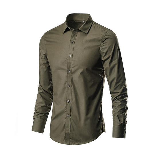 Herren Slim-Fit Businesshemd aus Stretch-Baumwollmix mit Kentkragen Shop Nory