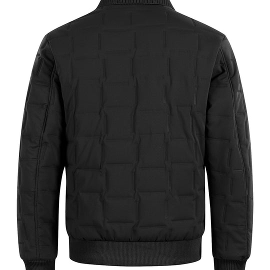 Herren Gepolsterte Bomberjacke mit geripptem Kragen und quadratischer Steppung Shop Nory